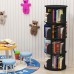 360° Rotating Stackable Shelves Bookshelf Organizer - Black